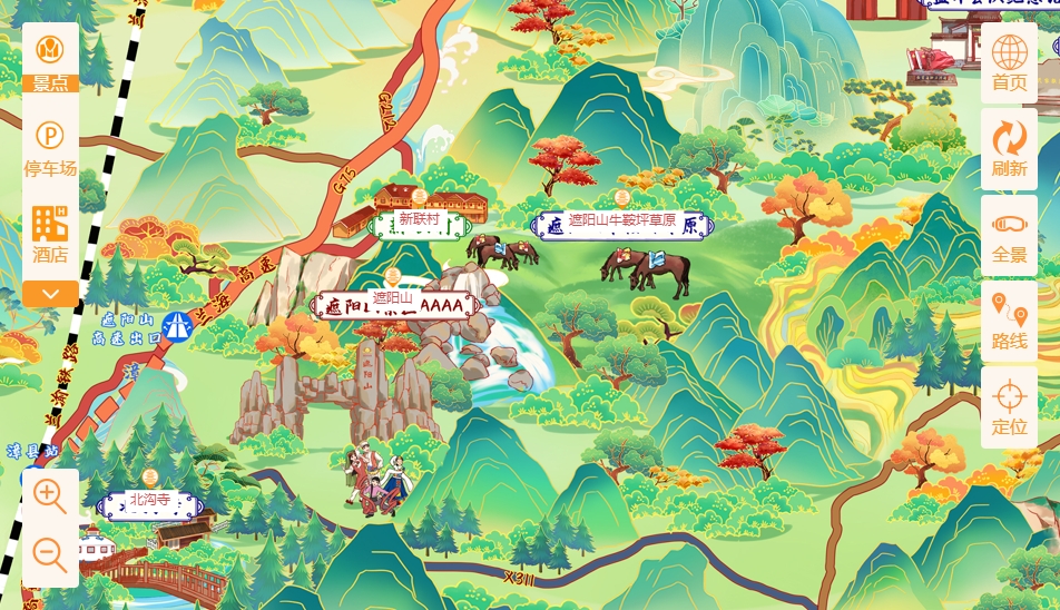 重庆手绘地图：智慧景区智能化需求的深度挖掘